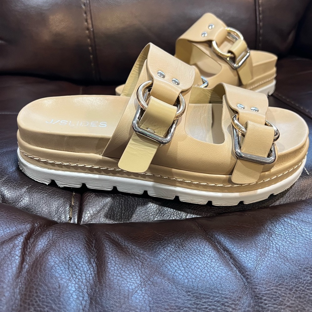 J Slides NYC 7.5 Baha Slide Sandal Platform